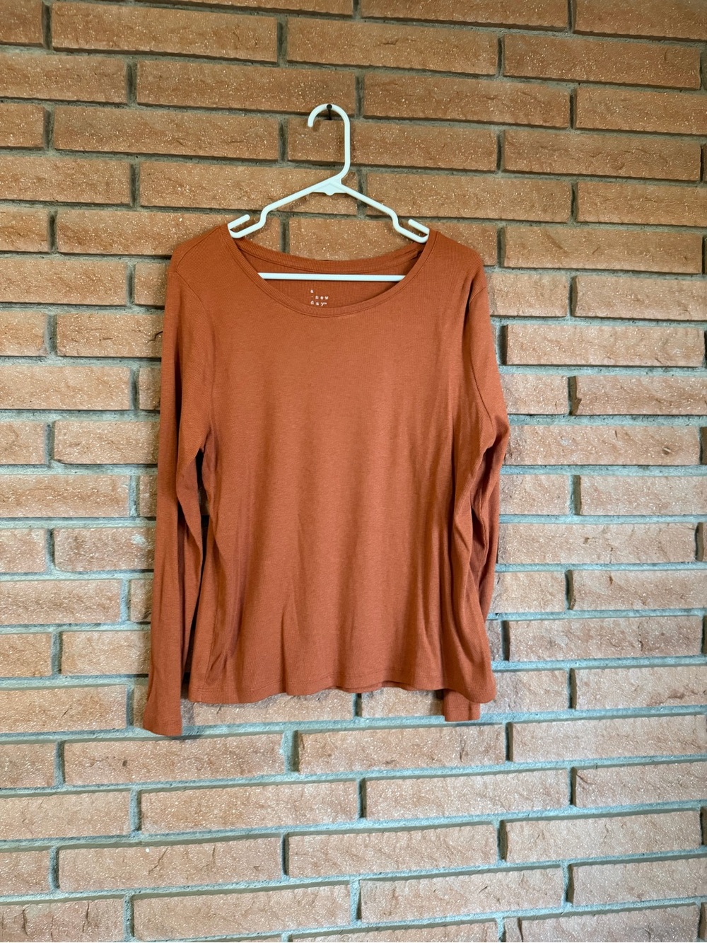 A new day long sleeve- Rust orange